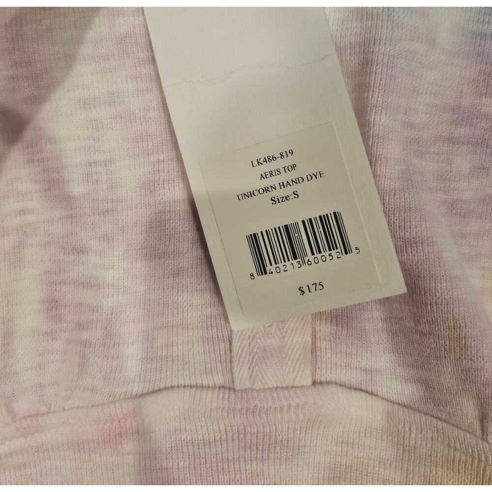 Love shack fancy aeris babydoll top womens small tiedye henley coquette pastel - Picture 3 of 9